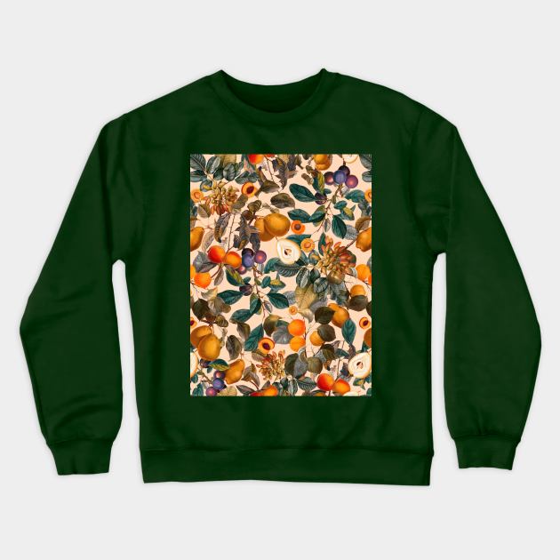 Vintage Fruit Pattern IX Crewneck Sweatshirt by burcukorkmazyurek